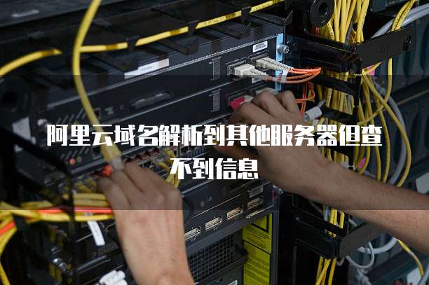 阿里云域名解析到其他服务器但查不到信息