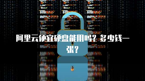 阿里云便宜硬盘能用吗?多少钱一张?