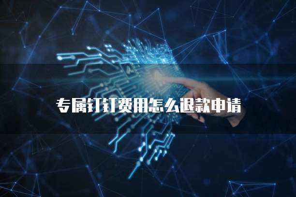 专属钉钉费用怎么退款申请