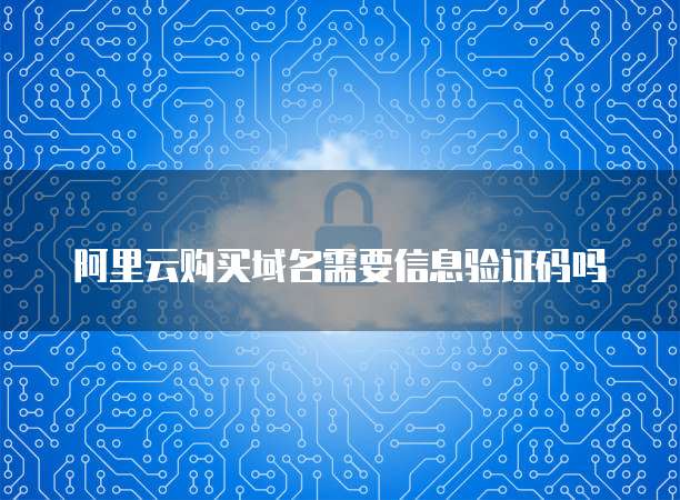 阿里云购买域名需要信息验证码吗