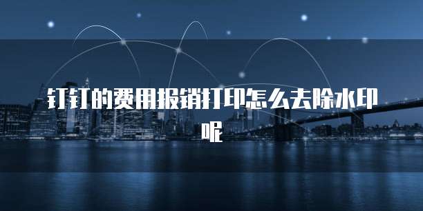 钉钉的费用报销打印怎么去除水印呢