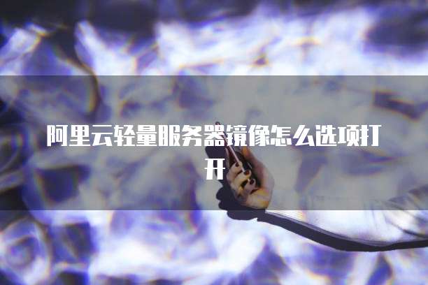 阿里云轻量服务器镜像怎么选项打开