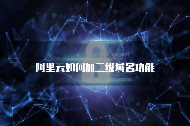 阿里云如何加二级域名功能