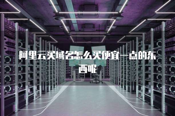 阿里云买域名怎么买便宜一点的东西呢