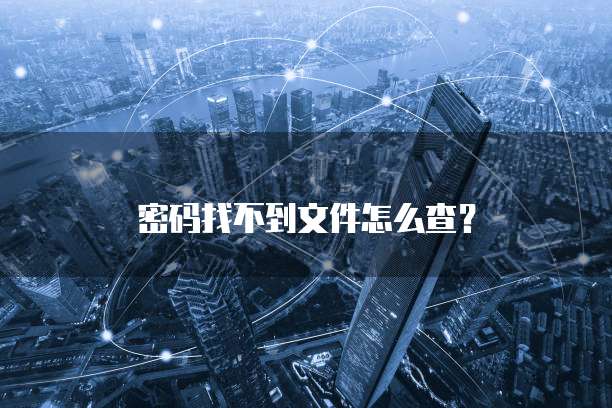 密码找不到文件怎么查?
