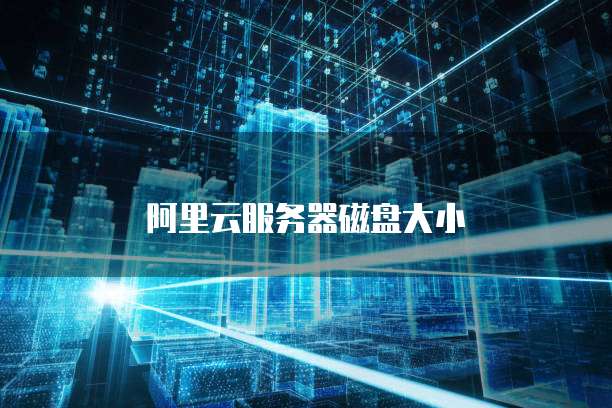 阿里云服务器磁盘大小