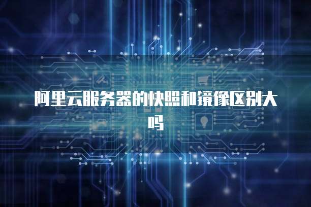 阿里云服务器的快照和镜像区别大吗