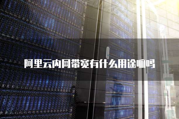 阿里云内网带宽有什么用途嘛吗
