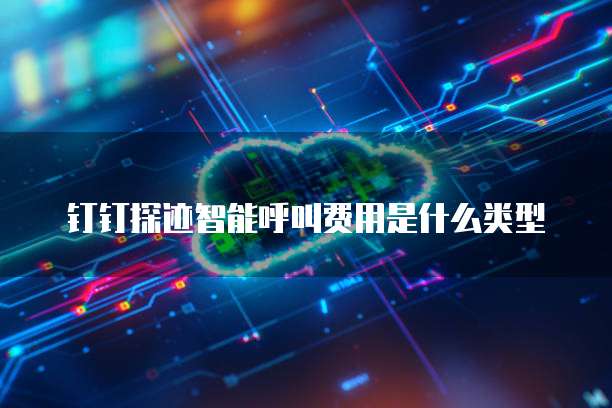 钉钉探迹智能呼叫费用是什么类型
