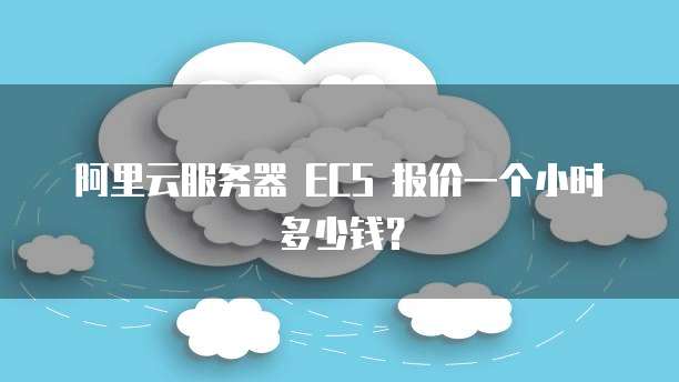 阿里云服务器 ECS 报价一个小时多少钱?