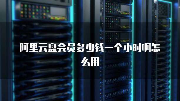 阿里云盘会员多少钱一个小时啊怎么用