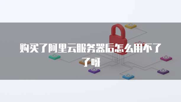 购买了阿里云服务器后怎么用不了了呀