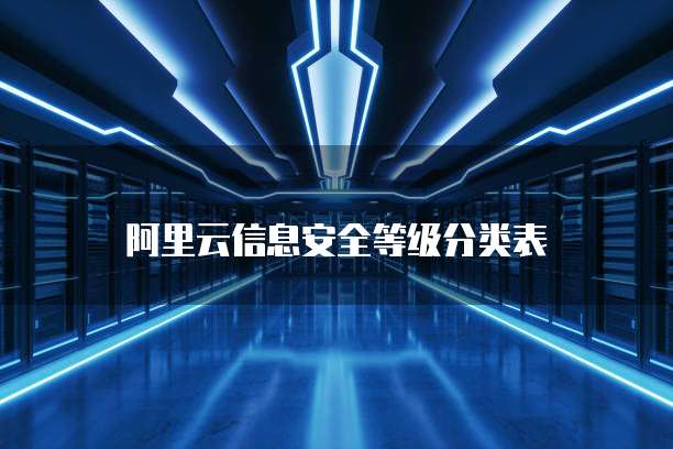 阿里云信息安全等级分类表