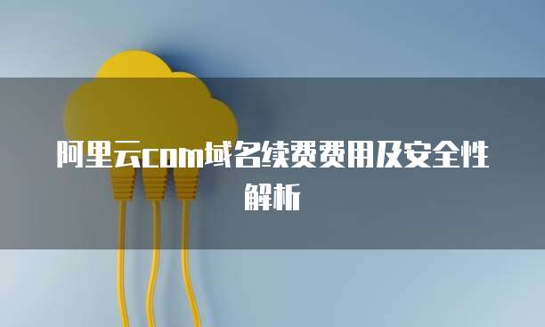 阿里云com域名续费费用及安全性解析