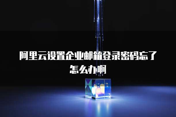 阿里云设置企业邮箱登录密码忘了怎么办啊