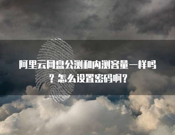 阿里云网盘公测和内测容量一样吗?怎么设置密码啊?