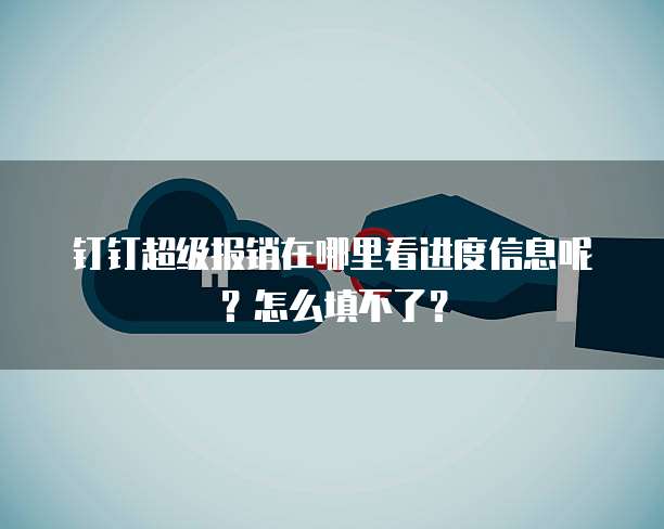 钉钉超级报销在哪里看进度信息呢?怎么填不了?