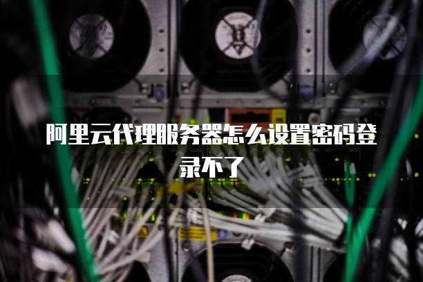 阿里云代理服务器怎么设置密码登录不了