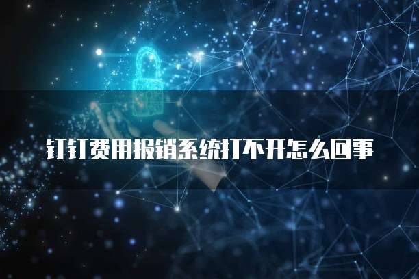 钉钉费用报销系统打不开怎么回事