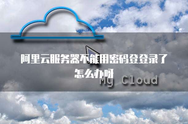 阿里云服务器不能用密码登登录了怎么办呀