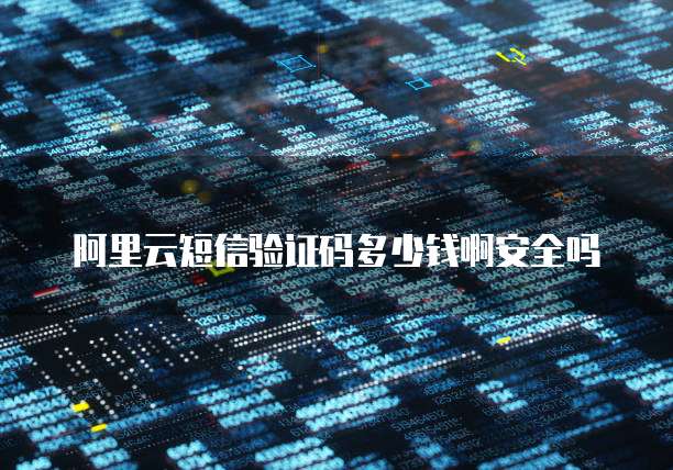 阿里云短信验证码多少钱啊安全吗