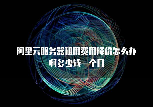 阿里云服务器租用费用降价怎么办啊多少钱一个月