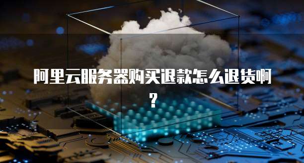 阿里云服务器购买退款怎么退货啊?