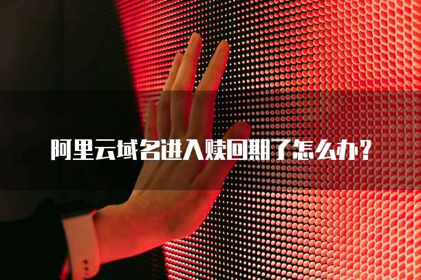 阿里云域名进入赎回期了怎么办？