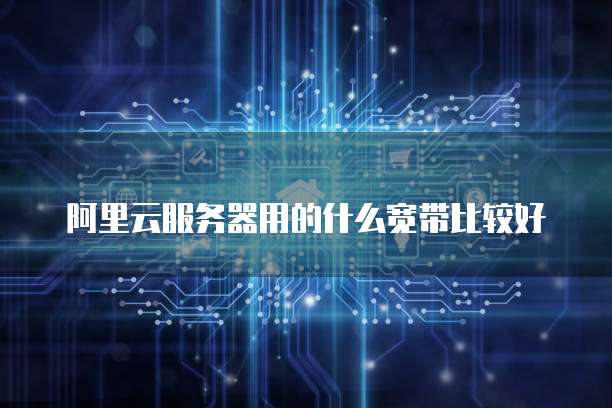 阿里云服务器用的什么宽带比较好