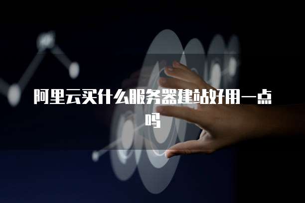 阿里云买什么服务器建站好用一点吗