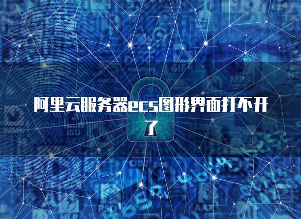 阿里云服务器ecs图形界面打不开了