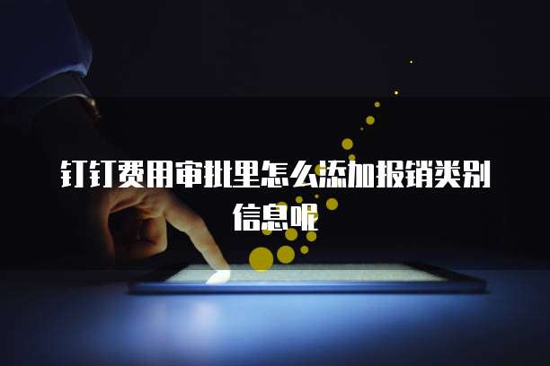 钉钉费用审批里怎么添加报销类别信息呢