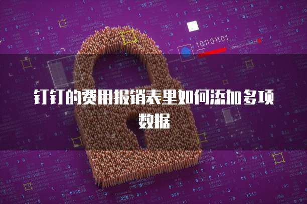 钉钉的费用报销表里如何添加多项数据