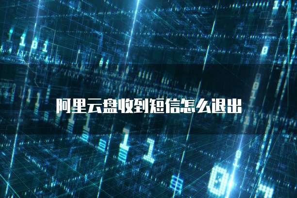 阿里云盘收到短信怎么退出