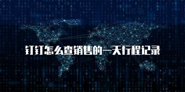 钉钉怎么查销售的一天行程记录