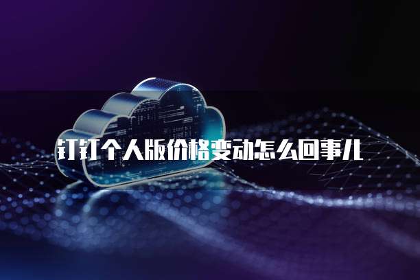 钉钉个人版价格变动怎么回事儿