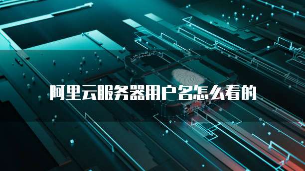 阿里云服务器用户名怎么看的