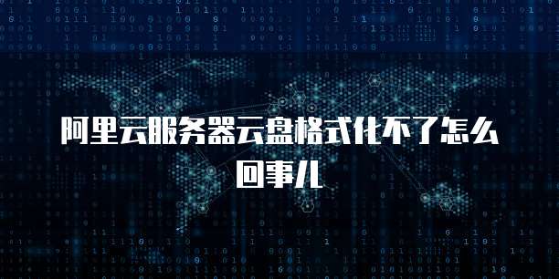 阿里云服务器云盘格式化不了怎么回事儿
