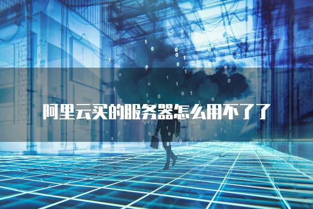 阿里云买的服务器怎么用不了了