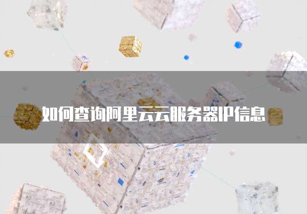 如何查询阿里云云服务器IP信息