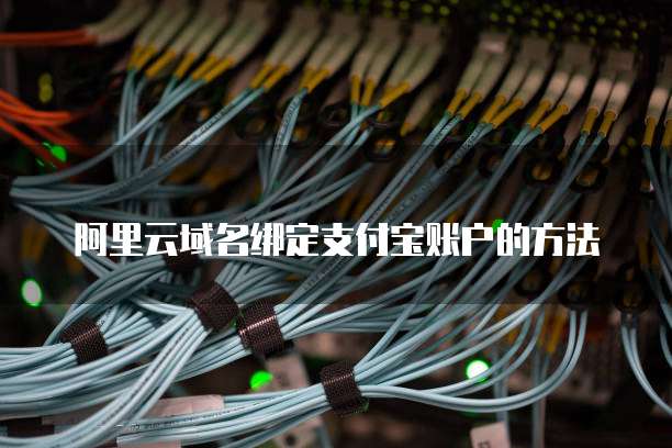 阿里云域名绑定支付宝账户的方法