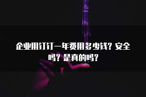 企业用钉钉一年费用多少钱?安全吗?是真的吗?