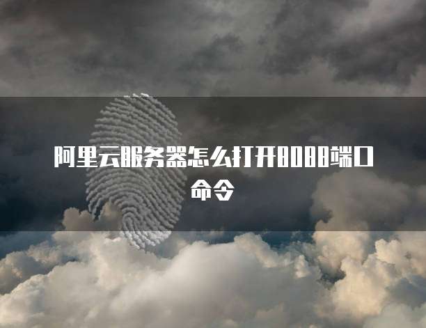 阿里云服务器怎么打开8088端口命令