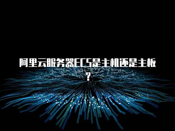 阿里云服务器ECS是主机还是主板?