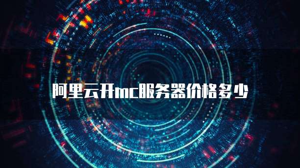 阿里云开mc服务器价格多少