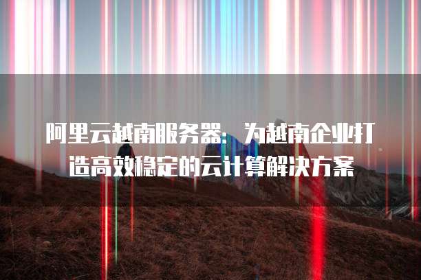 阿里云越南服务器：为越南企业打造高效稳定的云计算解决方案