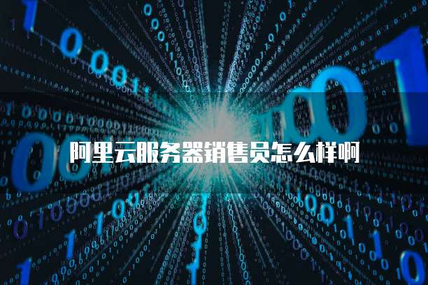 阿里云服务器销售员怎么样啊