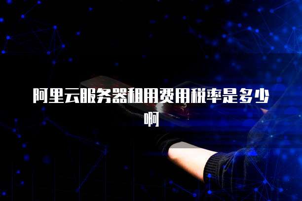 阿里云服务器租用费用税率是多少啊