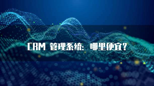 CRM 管理系统:哪里便宜?