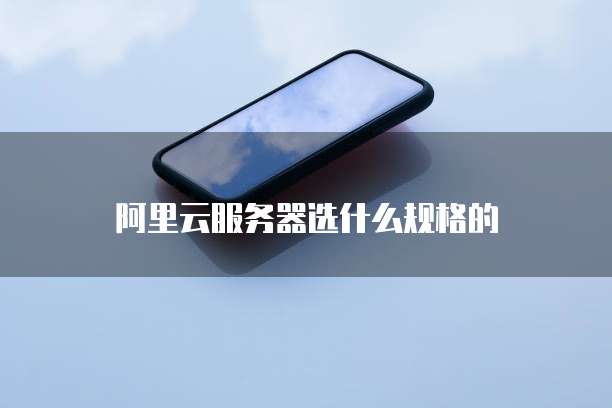 阿里云服务器选什么规格的